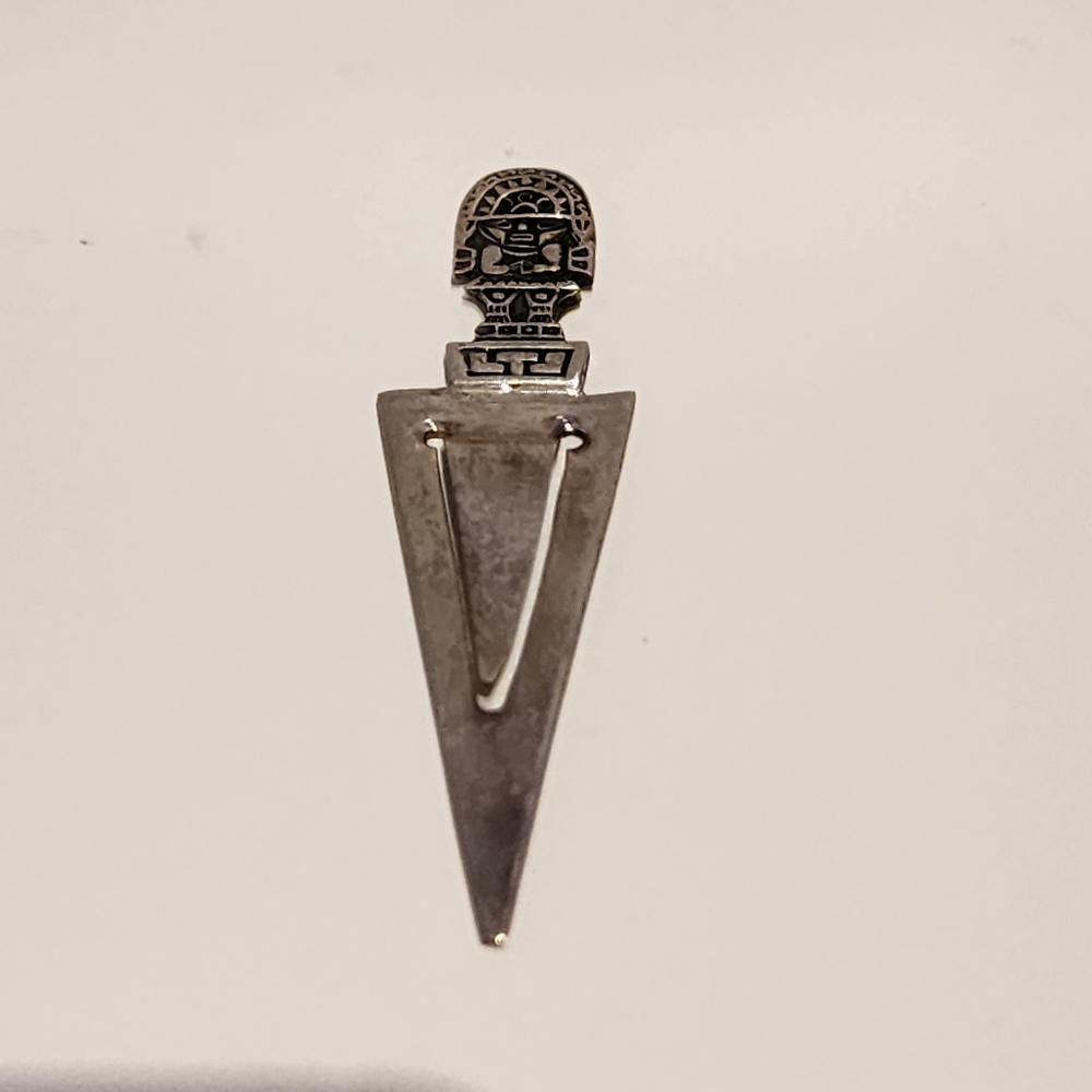 Vintage Sterling Silver Inca Bookmark